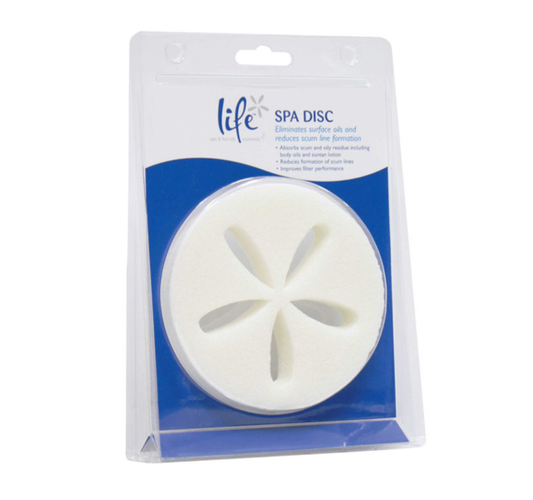 LIFE SPA DISC REMOVES OILS AND SPA SCUM LINES