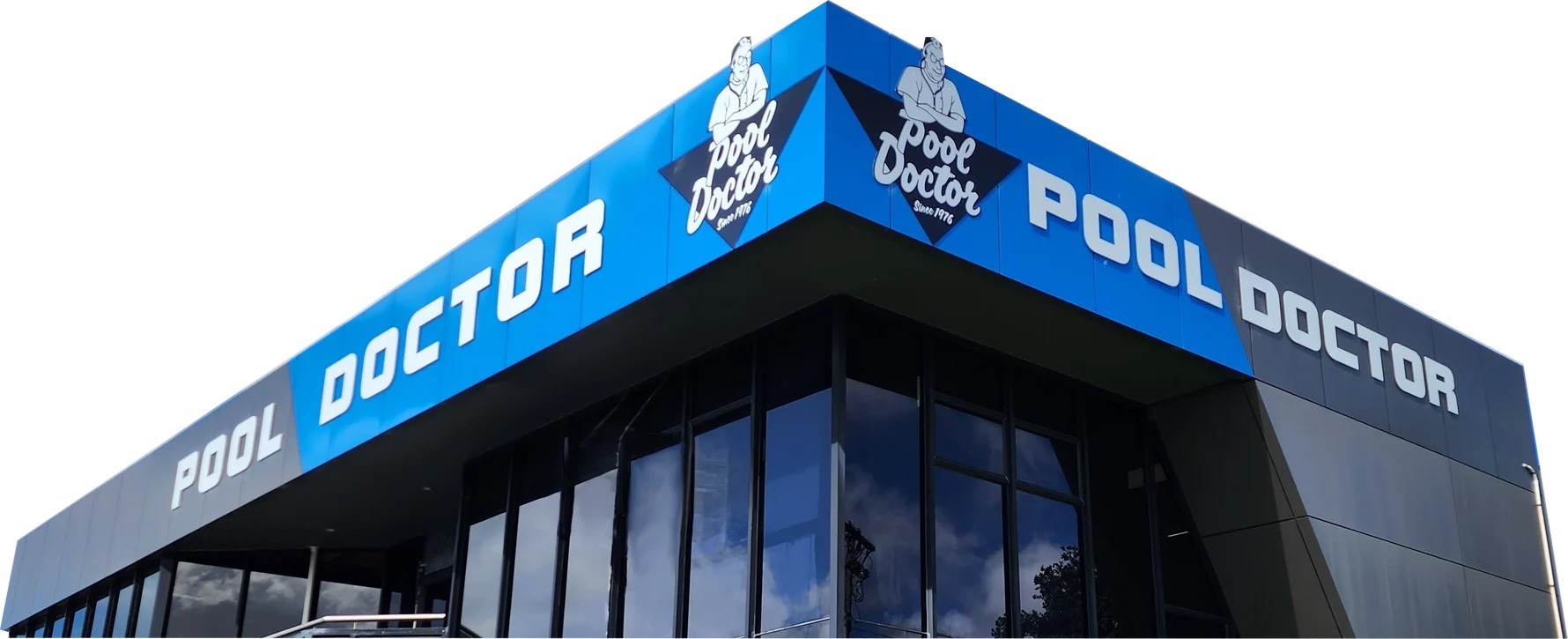 The building that houses the Pool Doctor, in Glenfield Auckland, NZ